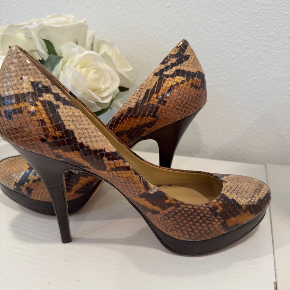 Coach Buffy Python/Snake Print High Heels Size 9.5 - Picture 12 of 16